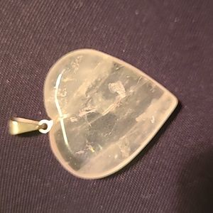 Genuine rose quartz pendant